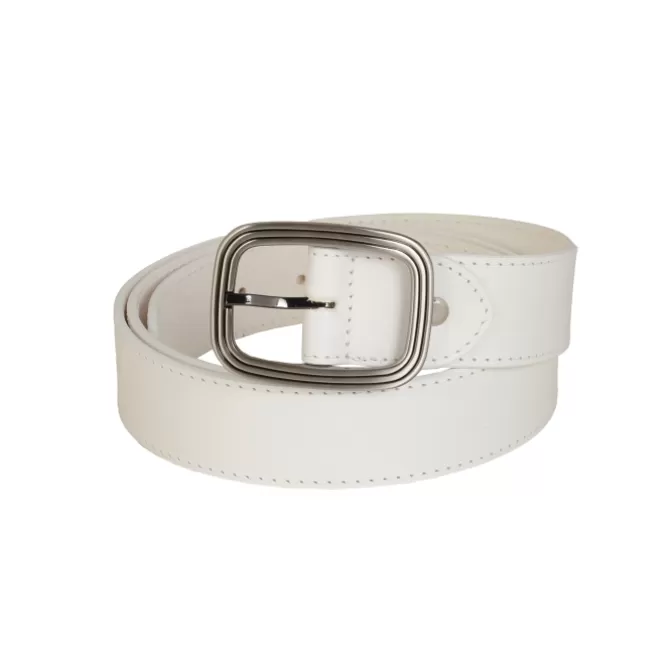 New Ceinture blanche 35 mm Femme Ceinture Cuir Femme