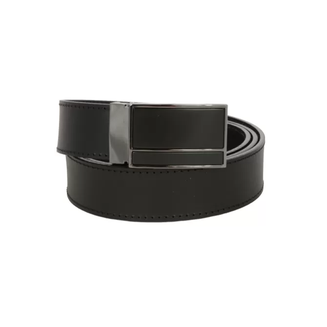 New Ceinture chic en cuir noir Homme Ceinture En Cuir