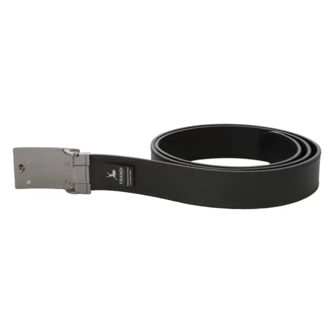 New Ceinture chic en cuir noir Homme Ceinture En Cuir