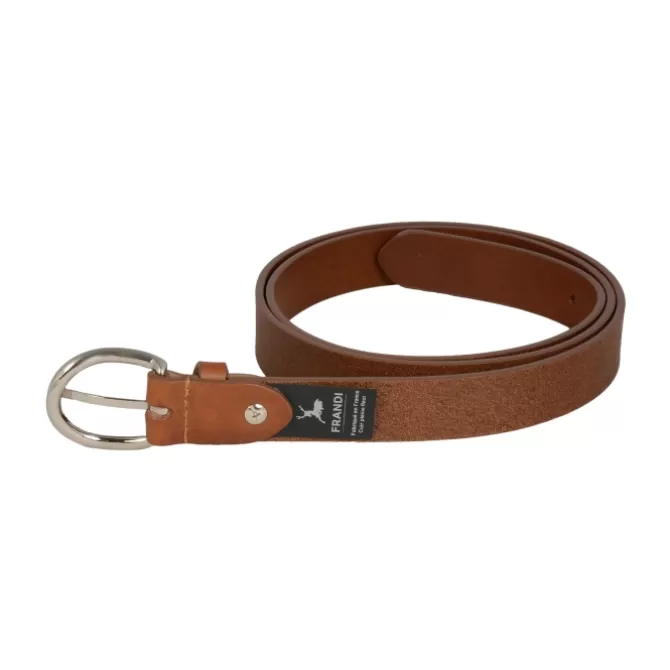 New Ceinture cuir - Ceinture cuir fine capuccino - Femme Ceinture Cuir Femme