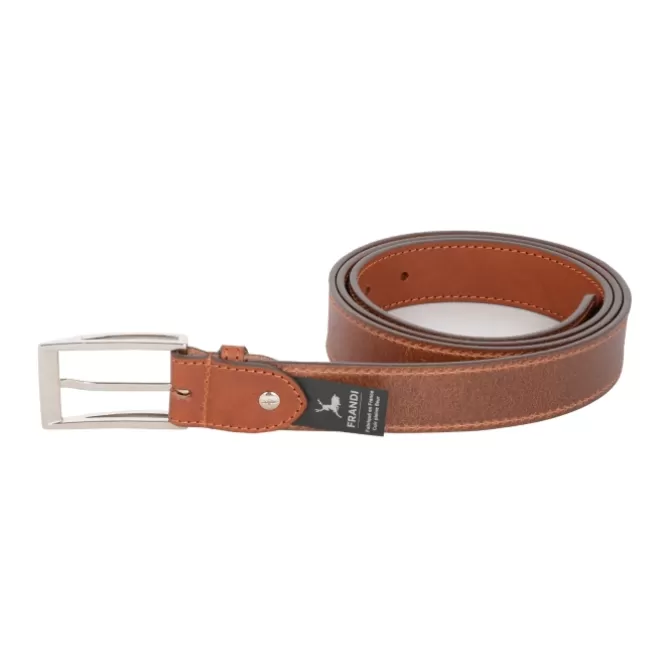 Online Ceinture en cuir cognac sans boucle – Élégance minimaliste pour homme | Homme Ceinture En Cuir