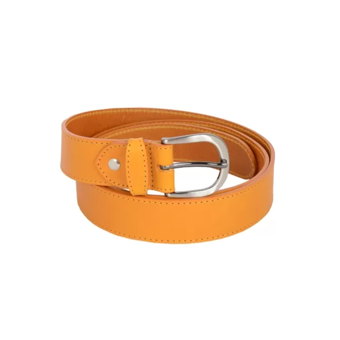 Hot Ceinture femme jaune - Fabrication France - Femme Ceinture Cuir Femme