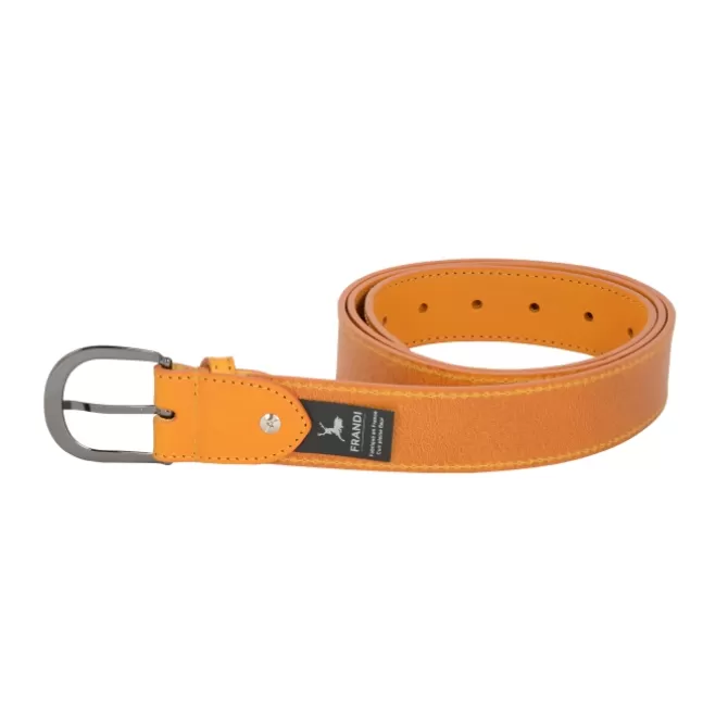 Hot Ceinture femme jaune - Fabrication France - Femme Ceinture Cuir Femme