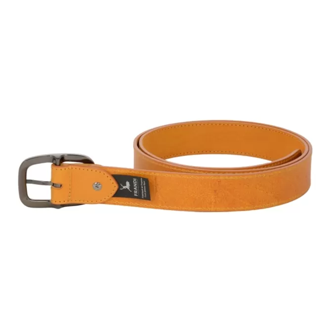 Cheap Ceinture orange boucle ovale Femme Ceinture Cuir Femme