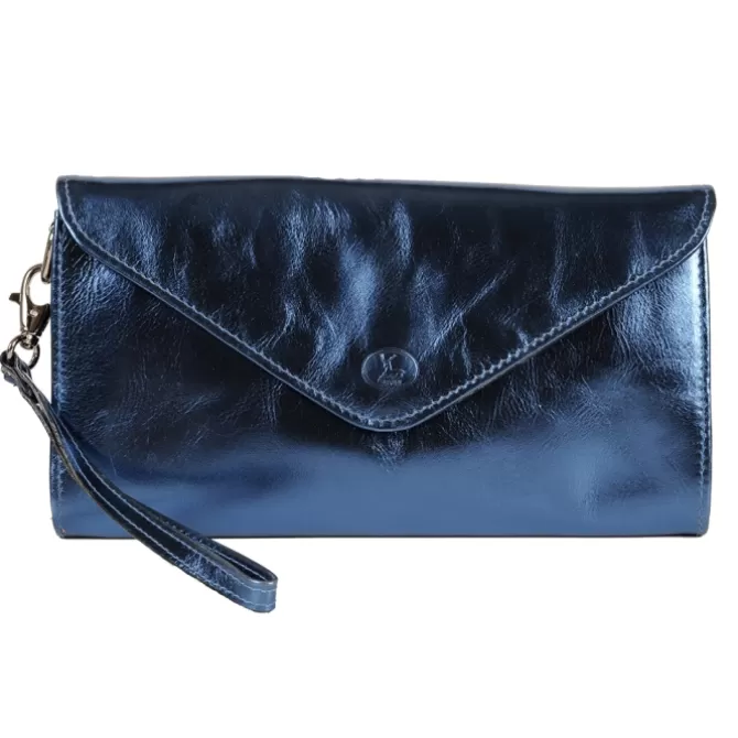 Fashion Pochette cuir bleu - Femme Pochette Cuir