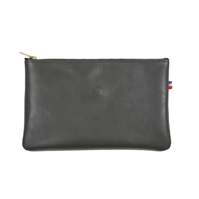 Clearance Pochette femme cuir gris - Femme Pochette Cuir