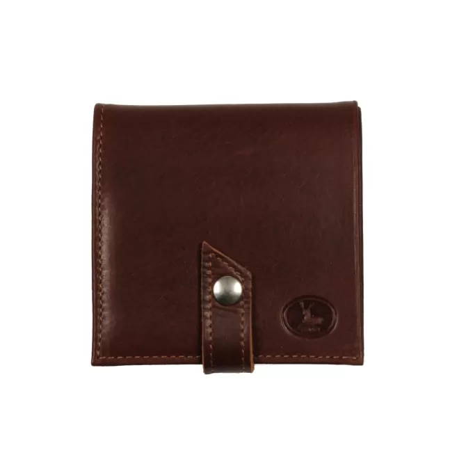 Online Porte monnaie marron avec patte - Homme Porte-Monnaie Cuir