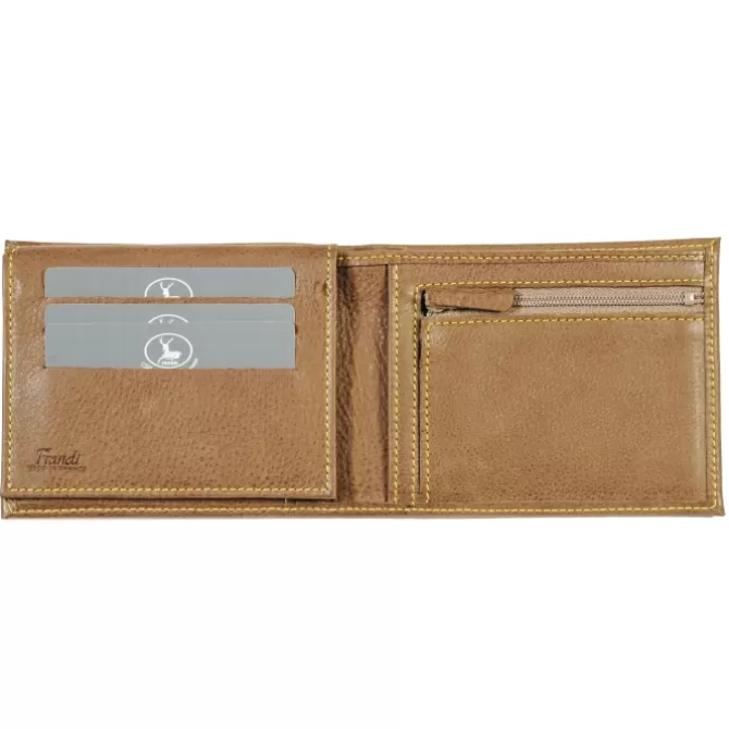 Outlet Portefeuille avec rabat en cuir - Homme Portefeuille Cuir