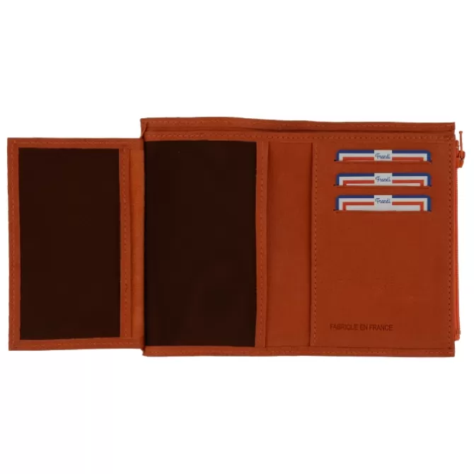 Cheap Portefeuille cuir femme - Portefeuille femme orange, violet ou rouge - 96469 Femme Portefeuille Cuir