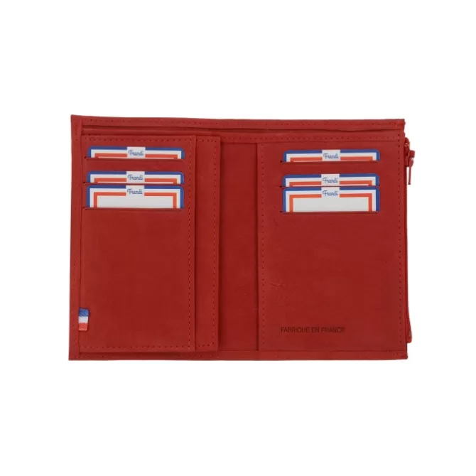 Cheap Portefeuille cuir femme - Portefeuille femme orange, violet ou rouge - 96469 Femme Portefeuille Cuir