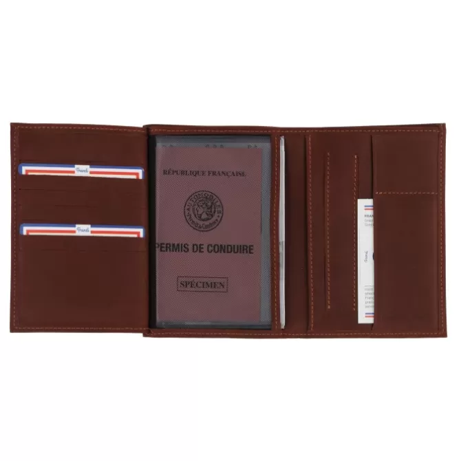 Online Portefeuille cuir ou Portefeuille marron foncé - Homme Portefeuille Cuir