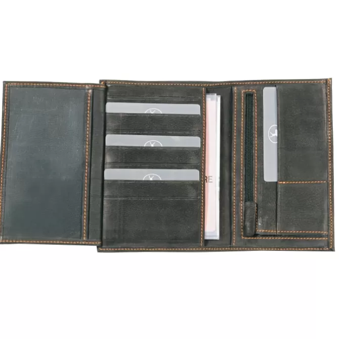 New Portefeuille cuir surpiqûre coloré - Homme Portefeuille Cuir