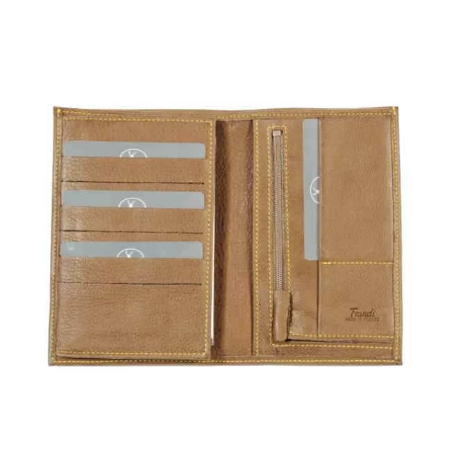New Portefeuille cuir surpiqûre coloré - Homme Portefeuille Cuir