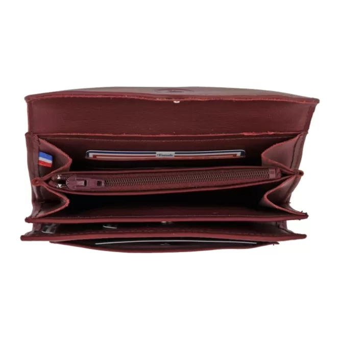 Flash Sale Portefeuille en cuir - Portefeuille femme rouge, bordeaux ou orange - .fr Femme Portefeuille Cuir
