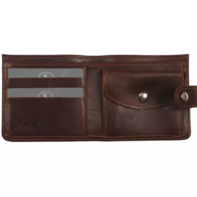 Discount Portefeuille en cuir italien marron - Homme Portefeuille Cuir