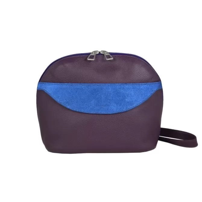 Clearance Sac Ida cuir 35199 Violet Femme Sac Cuir