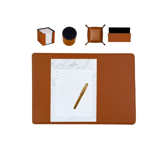 Shop Set de bureau Grainé Femme Sous-Main Bureau Cuir | Sous-Main Bureau